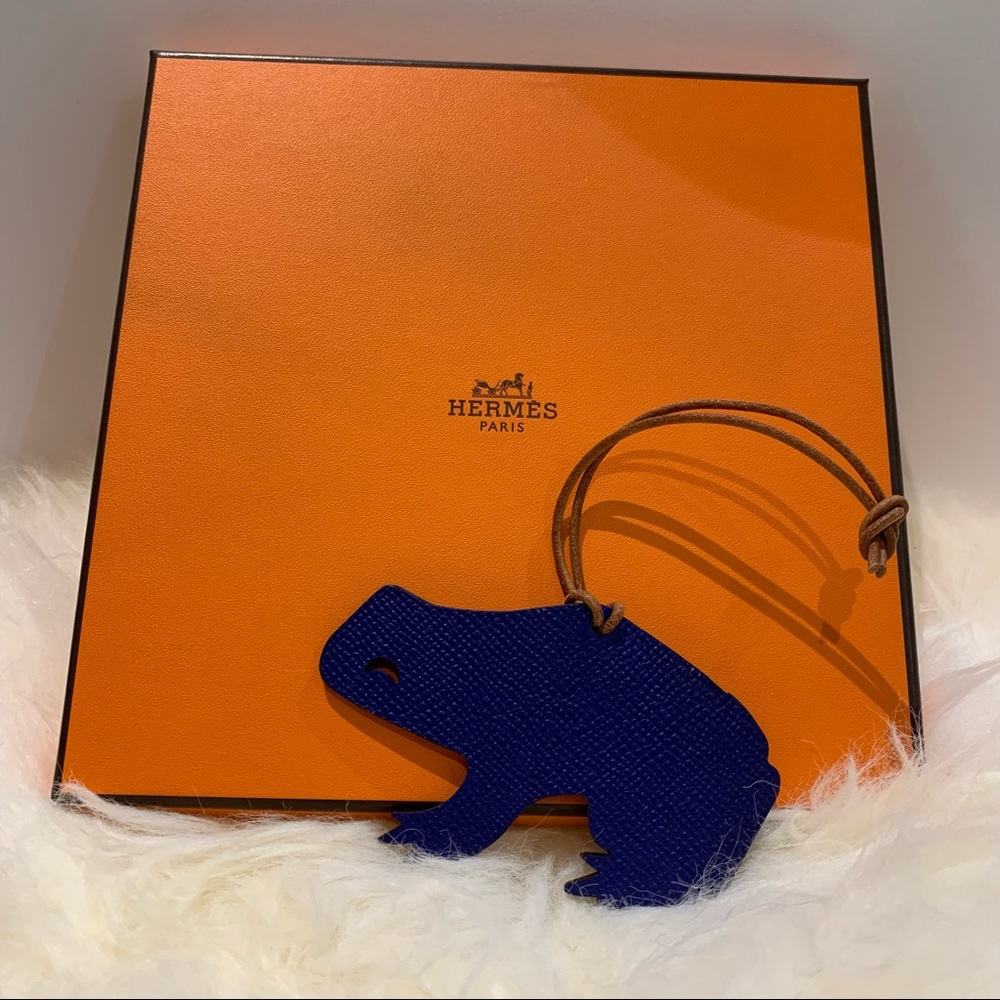 Hermes Frog Leather Charm